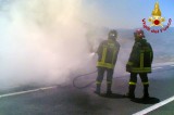 Baiano – Mercedes in fiamme lungo l’autostrada