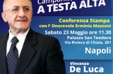 Regionali – Sabato 23 Maggio conferenza stampa De Luca