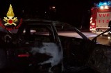 Auto in fiamme sul raccordo Avellino – Salerno, intervengono i Vigili del Fuoco