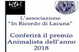 Il “Premio animalista dell’anno 2018″ alla sua quarta edizione