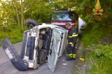 Grottolella. Si ribalta auto, 59enne in ospedale