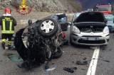 Volturara Irpina – Grave incidente sull’Ofantina, coinvolte sei autovetture