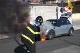 Avellino, incendio di autovettura in contrada Chiaire