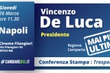 Napoli – Conferenza stampa di V. De Luca sui trasporti