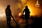 Nusco – Grosso incendio all’interno di una falegnameria