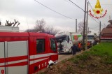 I Vigili del fuoco intervengono per un incendio ad Atripalda e per soccorrere un uomo e un autocarro