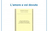 “L’amore a voi dovuto”, il 28 Maggio la presentazione del libro di Domenico Pisano