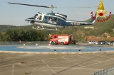 Sant’Angelo dei Lombardi – Assistenza ad un elicottero da parte dei Vigili del Fuoco