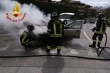 Avellino – Vigili del fuoco intervengono in città per un incendio