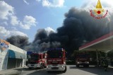 Avellino – Incendio all’ICS, Vigili del Fuoco in azione
