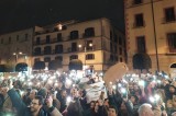 Sardine d’Irpinia, manifestanti in Piazza Garibaldi ad Avellino
