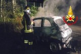 San Potito – Auto in fiamme nella notte