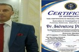 Il  Dottore Salvatore Pignataro nominato Membro onorario  del Counter Crime Intelligence Organization