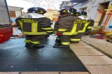 Lacedonia – Intervento dei Vigili del fuoco per sedare un incendio in un negozio