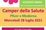 Camper della salute, accesso libero ad Avellino per Pzifer e Moderna