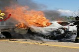 Monteforte Irpino – Auto in fiamme sulla A16