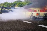 Baiano – Auto in fiamme sulla A16