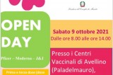 Vaccinazioni in Irpinia, Open Day 9 ottobre