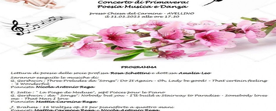 Avellino – “Concerto di Primavera. Poesia Musica e Danza”