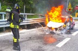 Incendio di un’autovettura al km 36 sull’autostrada Napoli – Canosa Incendio di un’autovettura al km 36 sull’autostrada Napoli – Canosa
