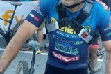 A Megève, il bikers Giuseppe Calabrese primo italiano a tagliare il traguardo A Megève, il bikers Giuseppe Calabrese primo italiano a tagliare il traguardo
