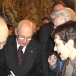 Napolitano con la prof Grasso