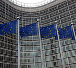 Drapeaux européens devant le Berlaymont