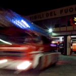 vigili del fuoco in partenza