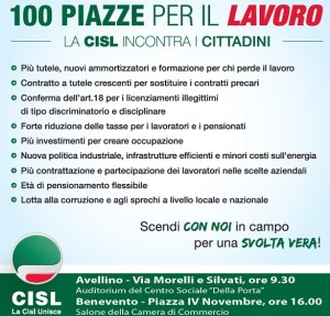 cisl 100 piazze