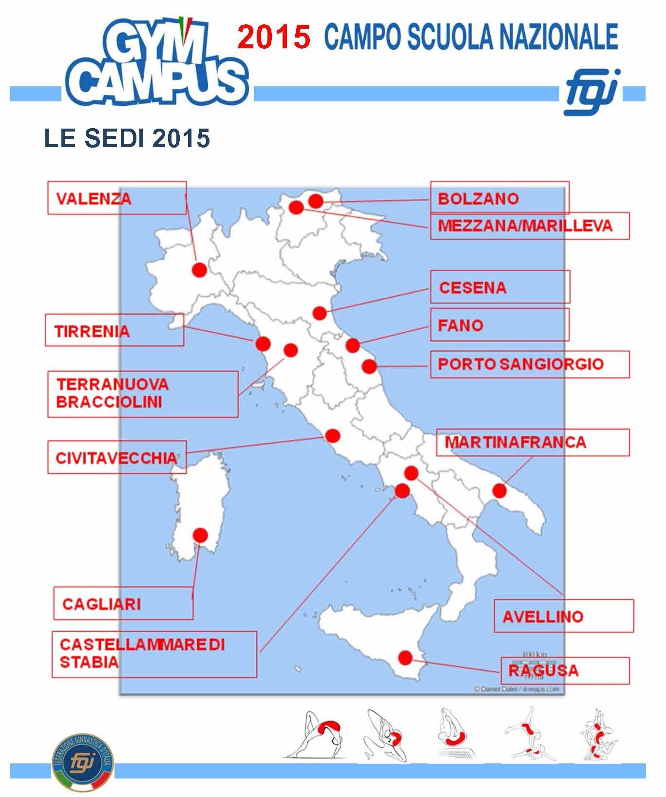 Gymcampus nazionali MAPPA