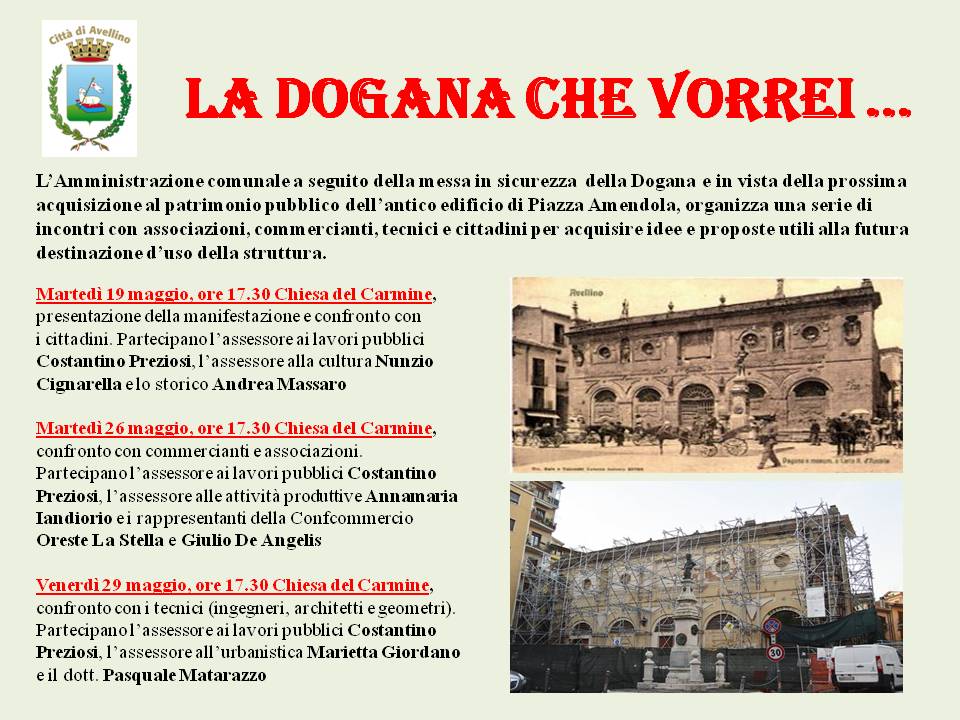 la dogana che vorrei