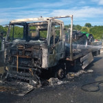 Incendio camion A16 Napoli - Canosa