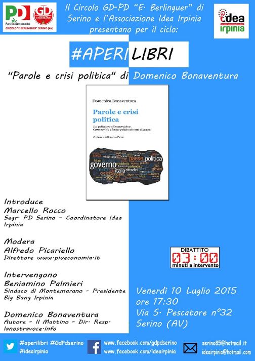 Locandina Aperilibri 10 Luglio 2015