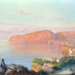 C.U. Paesaggio sorrentino, tecnica mista su carta, cm 35x50 Vincent Archiovio