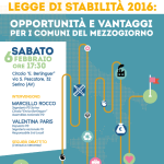 Locandina iniziativa Legge di Stabilità 2016 - PNG