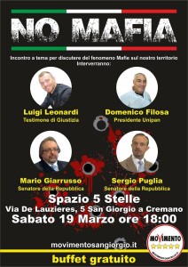 Locandina m5s no mafia
