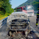 Incendio autovettura A 16