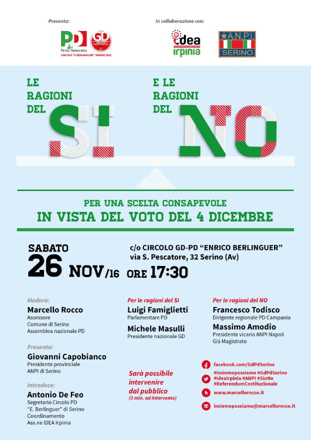 Locandina WEB_Le Ragioni del SI e le Ragioni del NO