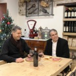 Marco Lombardi a tavola nella Prosciutteria Salumi d'Irpinia con Luigi Giovanniello