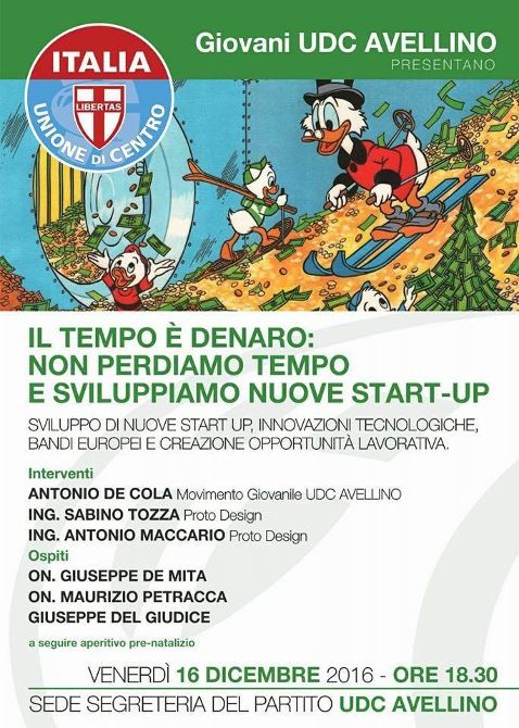 locandina giovani udc start up