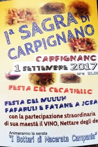 Carpignano (Grottaminarda) -1° Sagra del Cecatiello- 1 settembre 2017