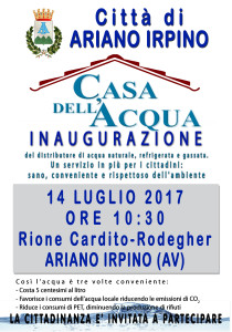 Manifesto Inaugurazione Casa dell'acqua Cardito