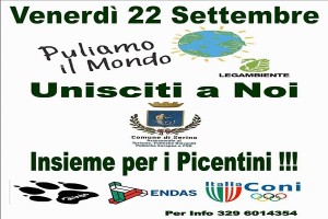 Locandina Salviamo i Picentini - Campagna Legambiente -Puliamo il Mondo_ 22-09-2017