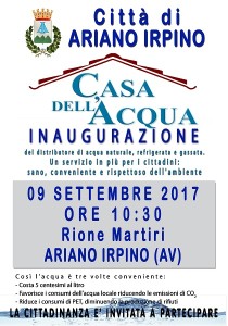 Manifesto casa dell'acqua 9 settembre
