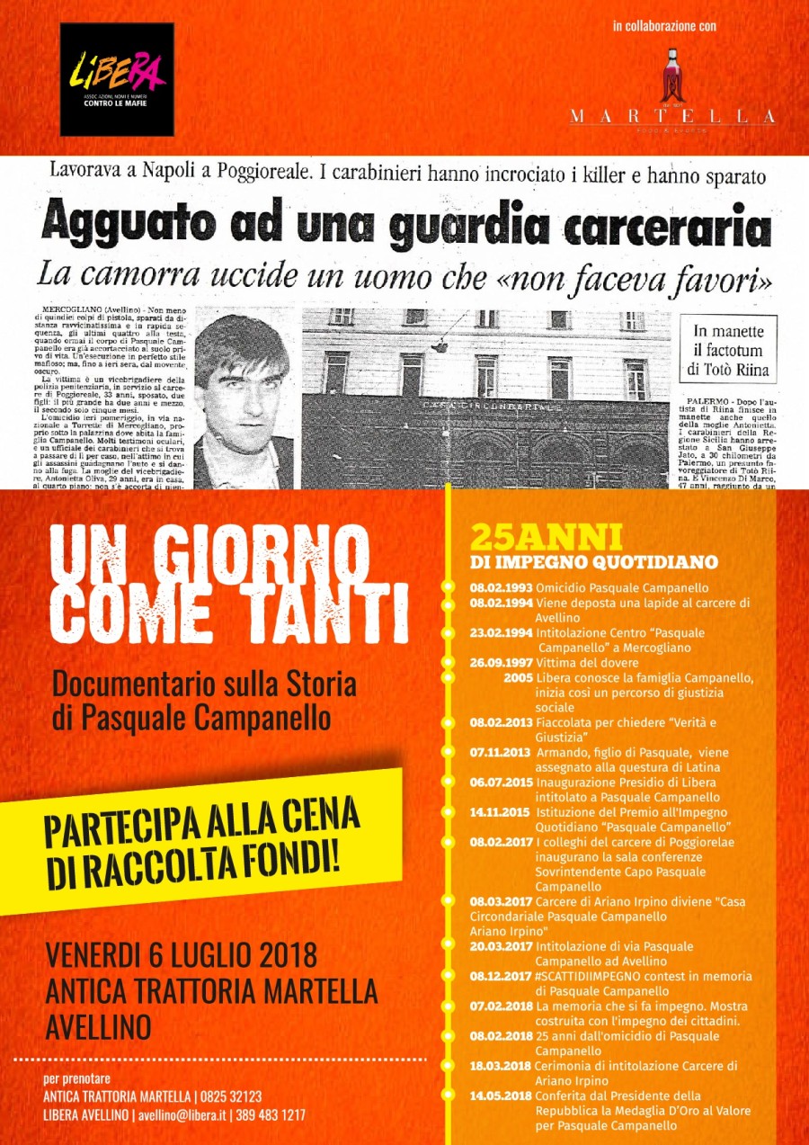 Avellino “Un giorno come tanti”, verità e giustizia a partire da
