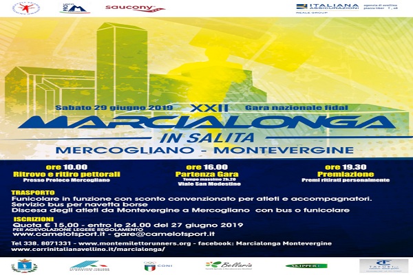 Marcialonga Mercogliano-Montevergine 2019 gara podistica
