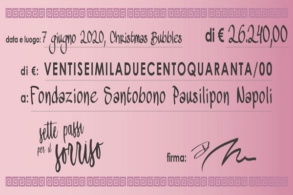 assegno donazione pausilipon