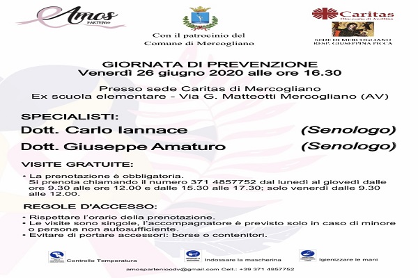 locandina prevenzione mercogliano 26-06-20