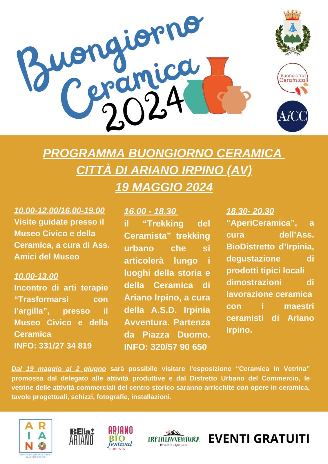 Locandina buongiorno ceramica