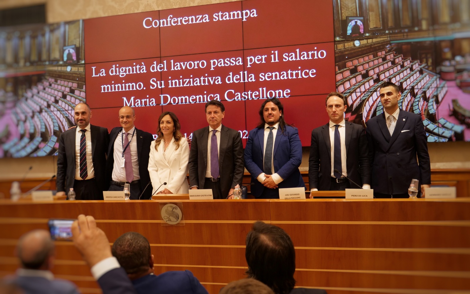 da sx Gubitosa, Varchetta, Castellone, Conte, Della Ragione, De Luca e Saiello